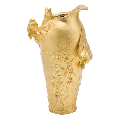 Lot 65 - French Art Nouveau Gilt-Bronze Vase After a...