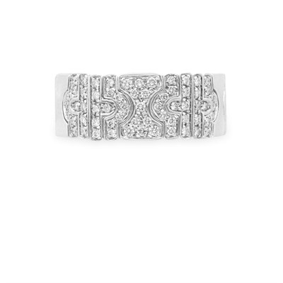 Lot 149 - White Gold and Diamond Band Ring, Bulgari