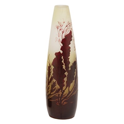 Lot 376 - Galle Acid Etched Cameo Glass Vase Circa 1900...