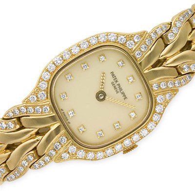 Lot 162 - Gold and Diamond Wristwatch, Patek Philippe