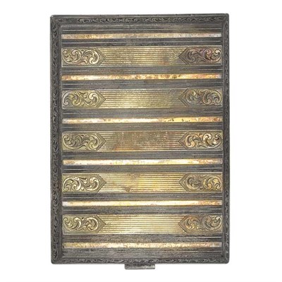 Lot 365 - Antique Silver and Rose Gold Cigarette Case