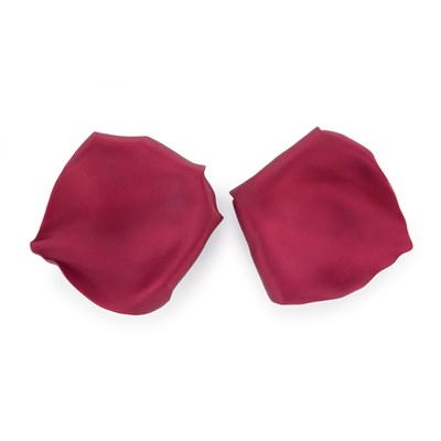 Lot 113 - Pair of Burgundy Titanium Rose Petal Earclips, JAR