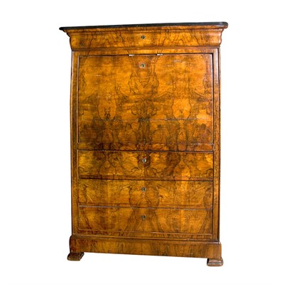 Lot 127 - Restauration Marble Top Walnut Secretaire a...