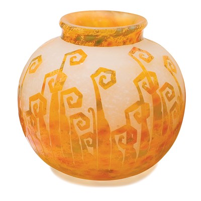 Lot 315 - Le Verre Francais Acid Etched Cameo Glass Vase...
