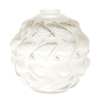 Lot 346 - Lalique Molded Glass Camaret Vase Marcilhac no....