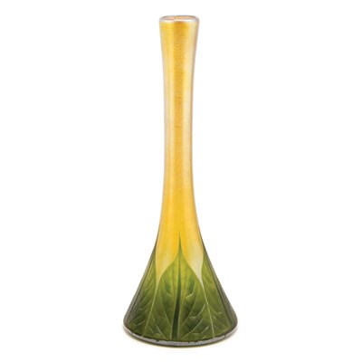 Lot 274 - Tiffany Wheel Carved Favrile Glass Vase Circa...