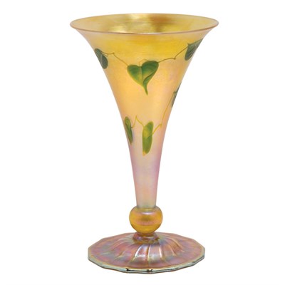 Lot 275 - Tiffany Wheel Carved Favrile Glass Vase Circa...
