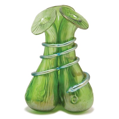Lot 302 - Unsigned Loetz Applied Glass Triple...