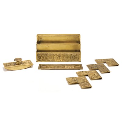 Lot 245 - Tiffany Studios Gilt-Bronze Desk Set In the...