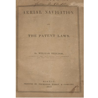 Lot 324 - SHELDON, WILLIAM Aerial navigation and the...
