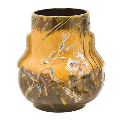 Lot 82 - Galle Gilt and Enameled Pottery Two-Handled...