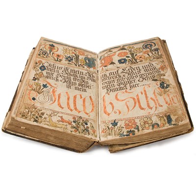 Lot 216 - [FRAKTUR BOOKPLATE] Magnificent double-page...