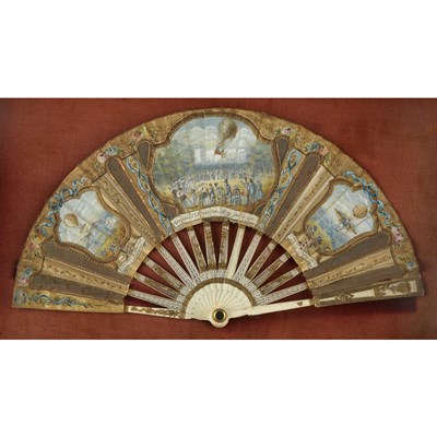 Lot 327 - [BALLOONING FAN] Fan showing the ascension of...