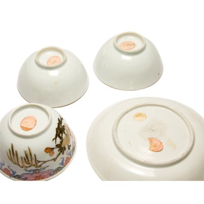 Lot 58 - Pair of Chinese Celadon Glazed Porcelain Bowls...