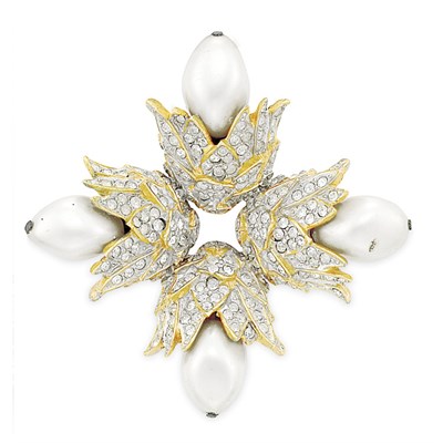 Lot 196 - Kenneth Lane Cross Brooch Late 1960s In the...