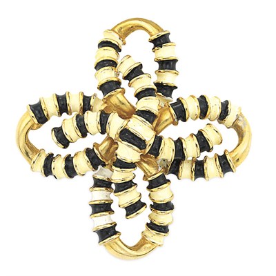 Lot 197 - Kenneth Lane Enameled Pin Late 1960s Gold-tone...