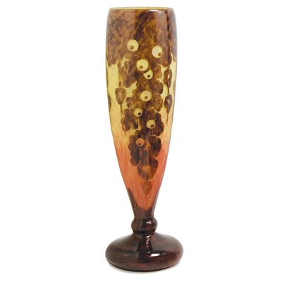 Lot 316 - Le Verre Francais Acid Etched Cameo Glass Vase...