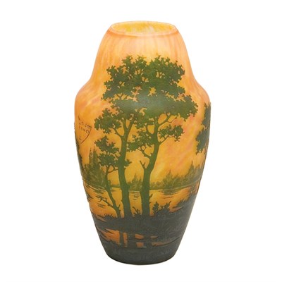 Lot 371 - Daum Acid Etched Cameo Glass Vase Circa 1900...