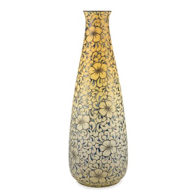 Lot 312 - Leune Mold Blown Enameled Glass Vase Design...