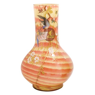 Lot 311 - French Gilt and Enameled Glass Vase Of...