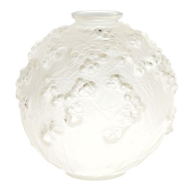 Lot 345 - Lalique Molded Glass Druide Vase Marcilhac no....