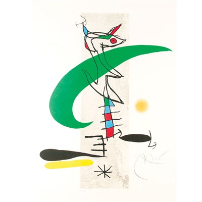 Lot 447 - Joan Miró LA TRANSLUNAIRE (D. 659) Color...