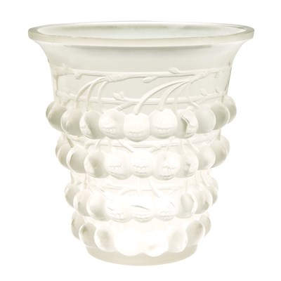 Lot 336 - Lalique Molded Glass Montmorency Vase...
