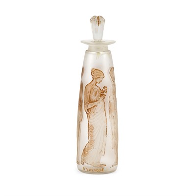 Lot 339 - R. Lalique Molded Glass Ambre Antique Perfume...