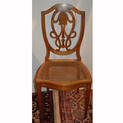 Lot 410 - Set of Three Edwardian Style Marquetry and...