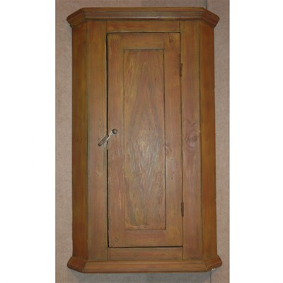 Lot 489 - Provincial Pine Hanging Corner Cabinet Height...