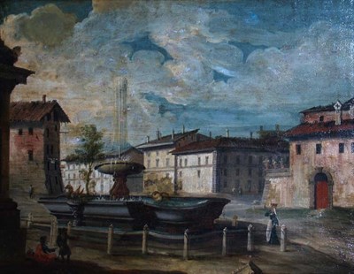 Lot 20 - Italian School Late 19th Century Fountain in a...