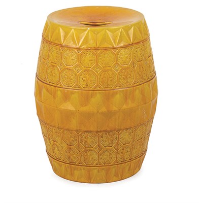Lot 97 - English Pottery Barrel-Form Garden Stool Late...