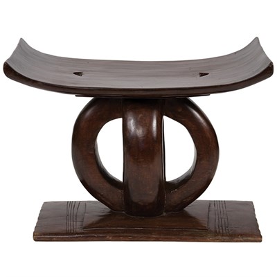 Lot 131 - Stool Africa, 20th century Mahogany stained...