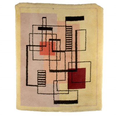 Lot 101 - Art Deco Throw Rug Design attributed to Irene...