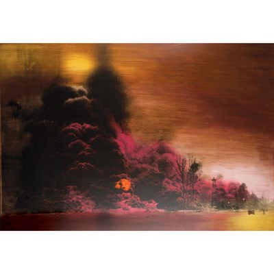 Lot 120 - 20th Century School Landscape Mixed media with...