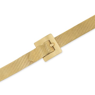 Lot 470 - Gold Bracelet-Watch, Tiffany & Co.