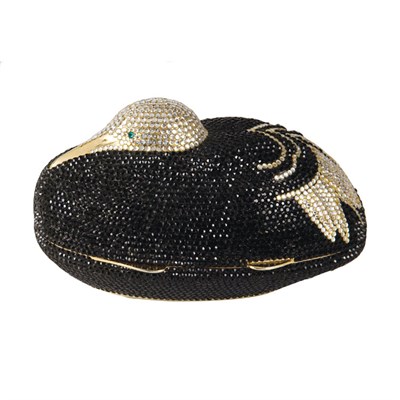 Lot 444 - Judith Leiber Black Sitting Duck Minaudiere...