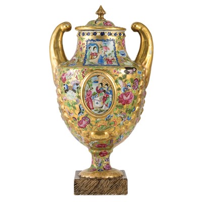 Lot 159 - Chinese Export Gilt Decorated Famille Rose...