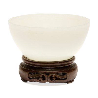 Lot 198 - Chinese White Jade Cup 18th Century With...