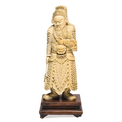 Lot 210 - Chinese Ivory Figure of a Warrior 19th Century...