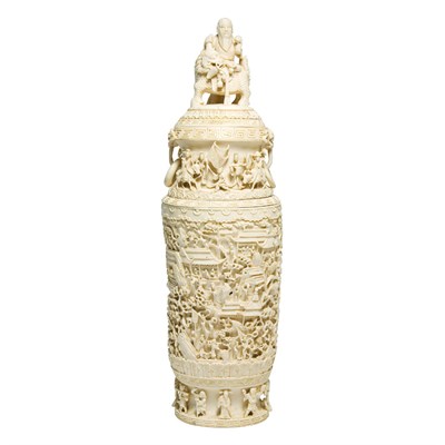Lot 149 - Chinese Ivory Covered Vase 19th Century Of...