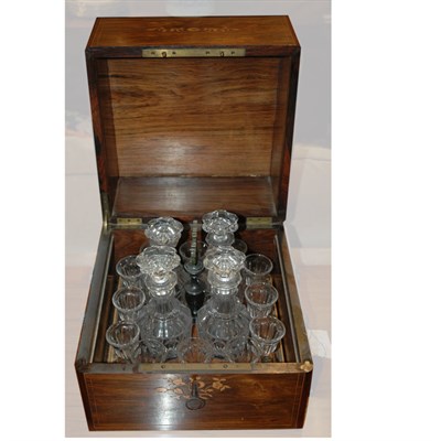 Lot 495 - Napoleon III Rosewood and Marquetry Cave a...