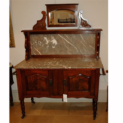 Lot 280 - Victorian Marble and Mahogany Washstand Height...