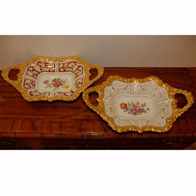 Lot 450 - Two Meissen Gilt Decorated Porcelain Two...
