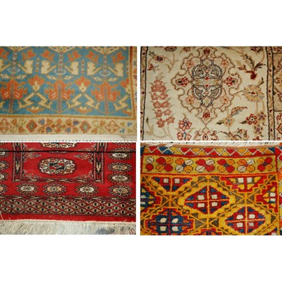 Lot 648 - Group of Seven Rugs Comprising a Chainstitch...