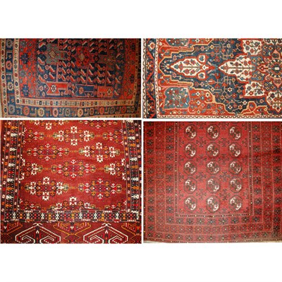 Lot 308 - Group of Four Rugs Comprising a Kurd Bidjar...