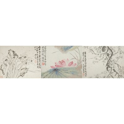 Lot 191 - Ji Fen Chinese, 1783-1846 Blossoming Prunus,...
