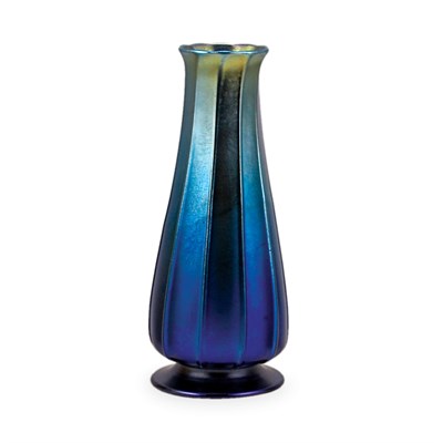 Lot 278 - Tiffany Favrile Glass Vase Circa 1913 In blue...