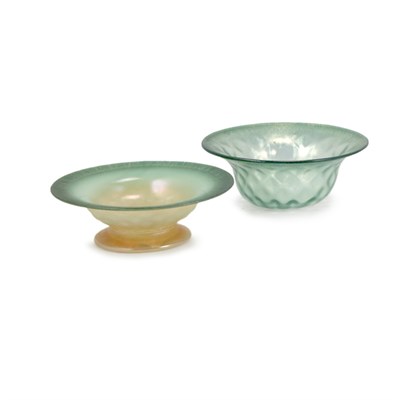 Lot 265 - Two Tiffany Favrile Glass Bowls Comprising a...