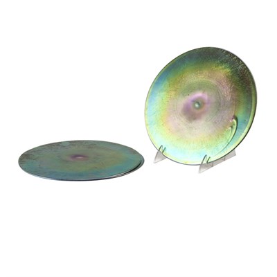 Lot 267 - Three Tiffany Favrile Glass Roundels...